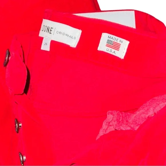 RE/DONE Originals Made in USA Red Corduroy Pant - Picture 6 of 8